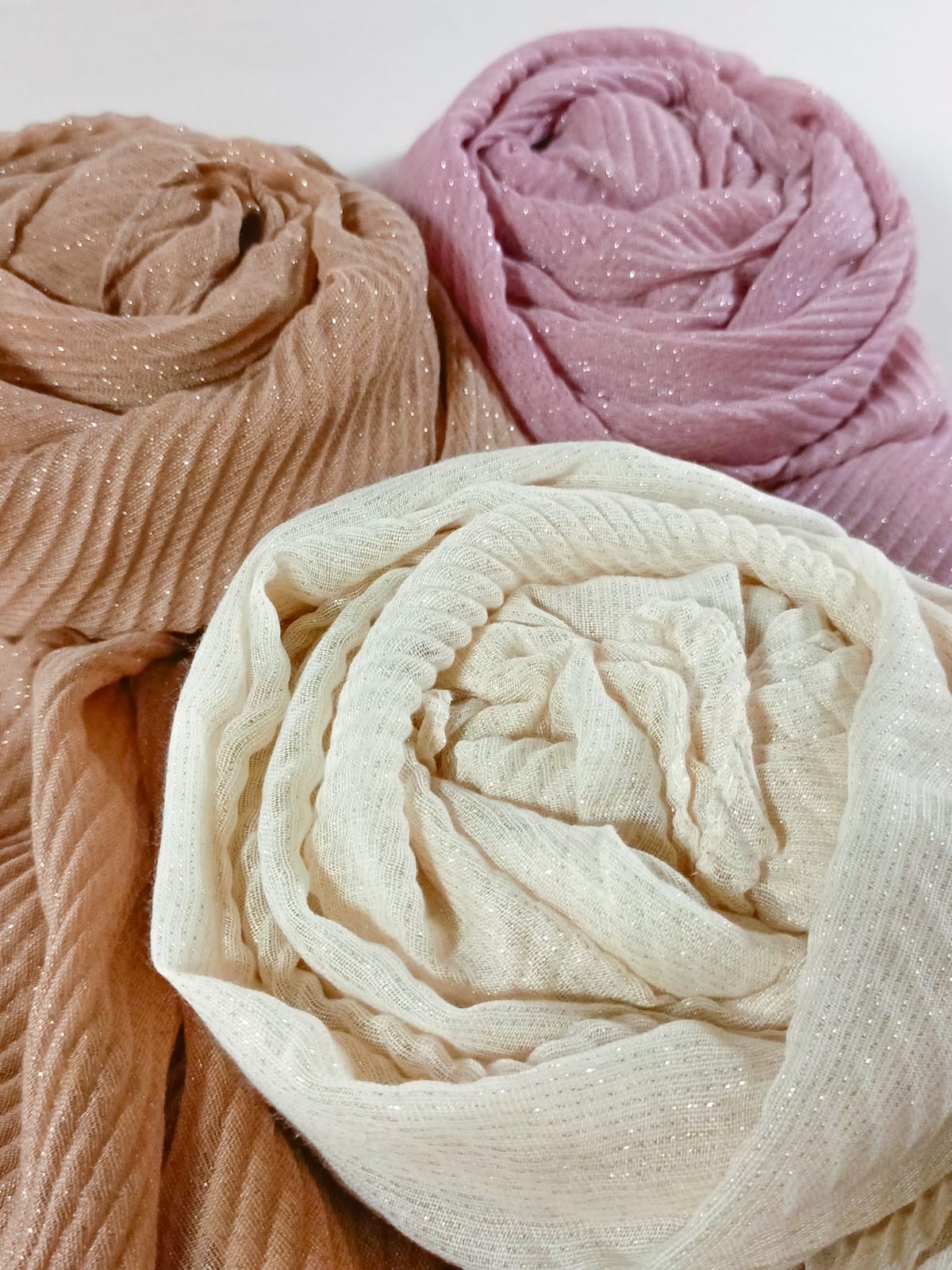 Shimmer Cotton Pleated - Mocha