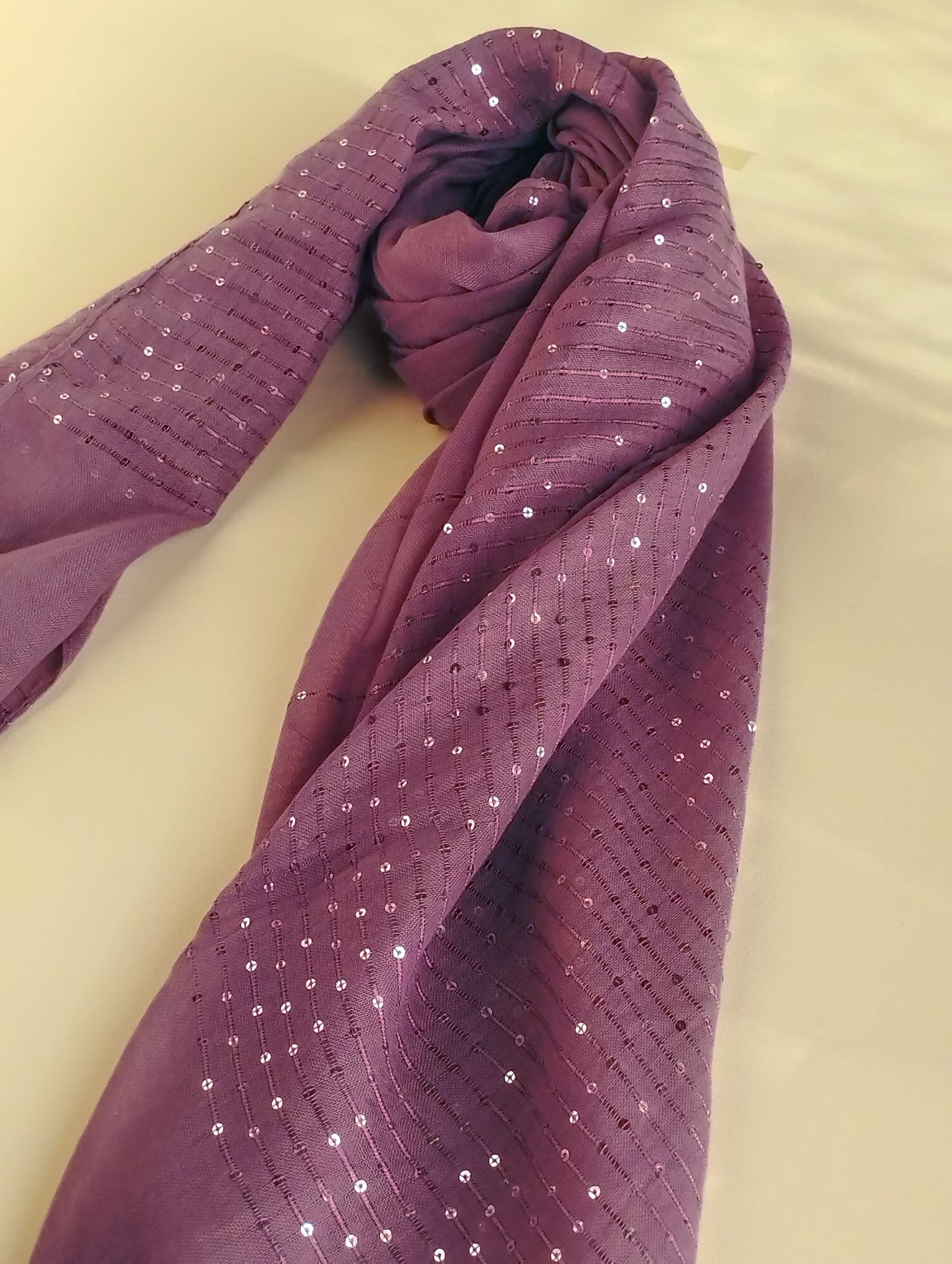 Sequin Hijab - Mauve