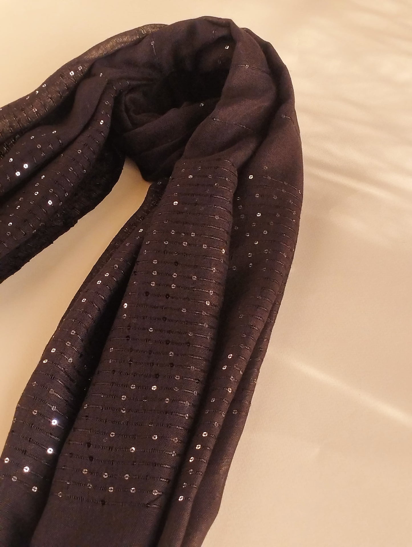 Sequin Hijab - Black