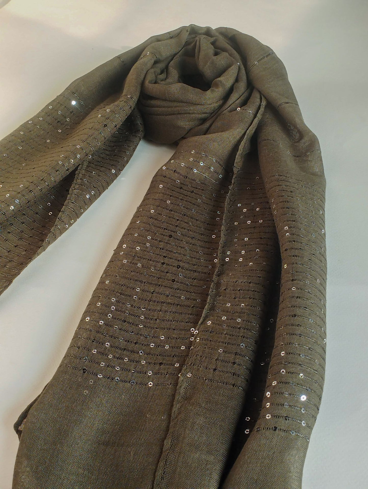 Sequin Hijab - Crocodile Green