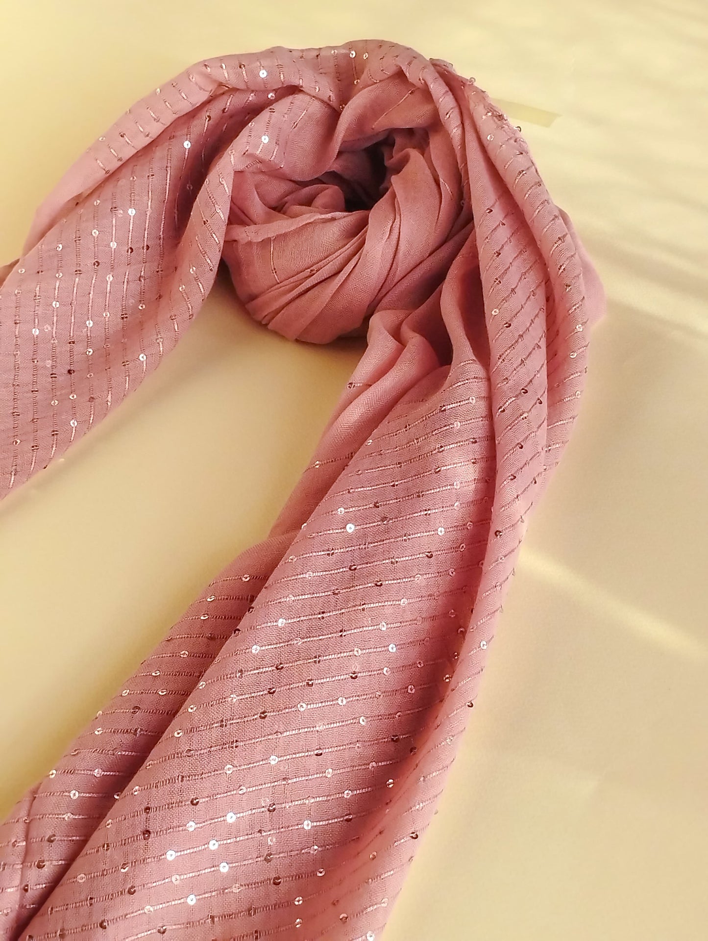 Sequin Hijab - Pastel Pink