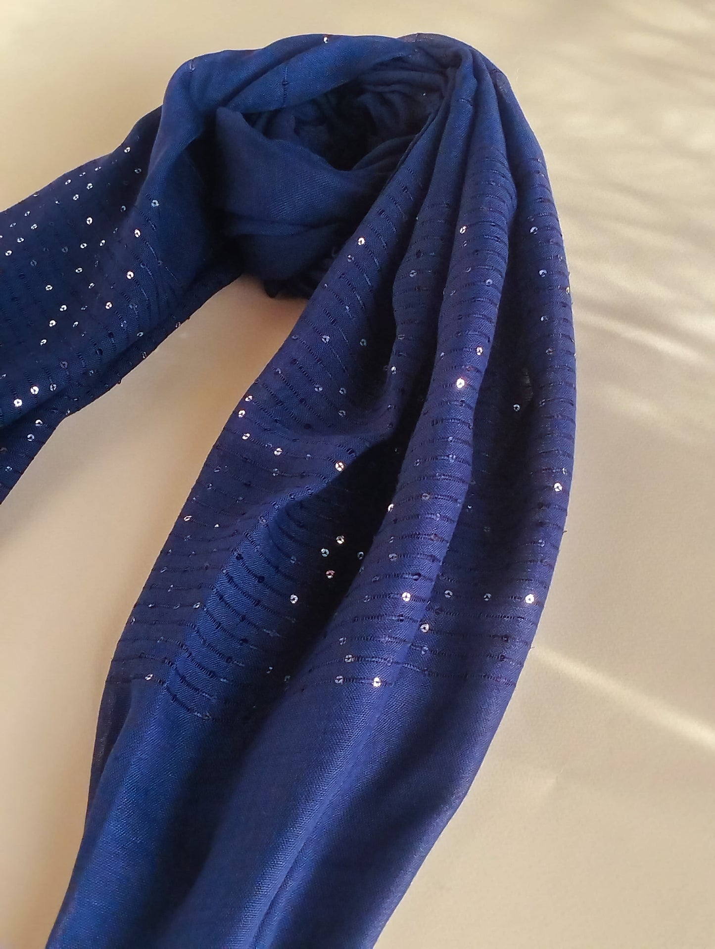 Sequin Hijab - Blue Sapphire