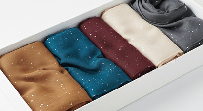 ✨ Sequin Mist Scarves – Bundle of 5 (Special Offer!) ✨